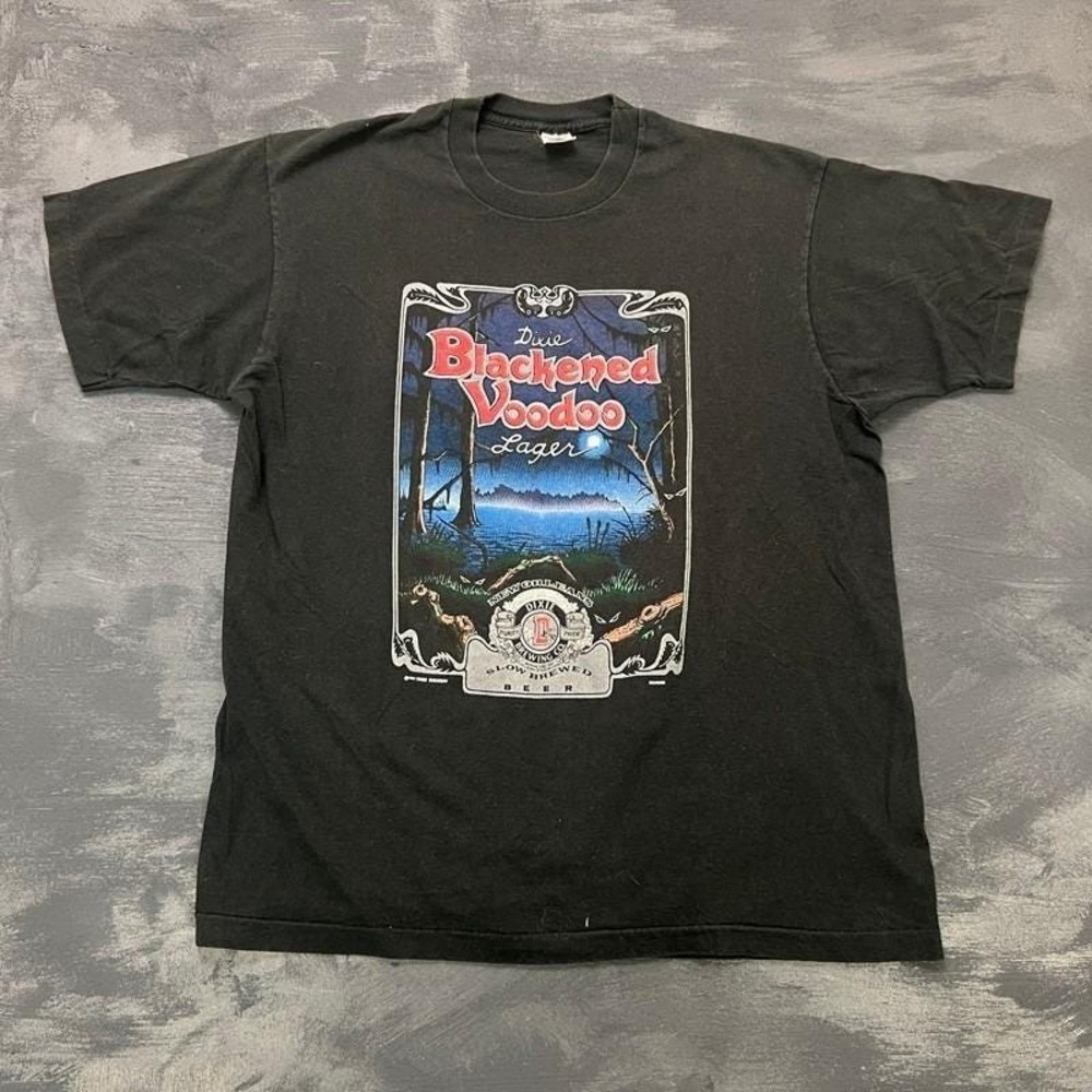 Vintage Blackened Voodoo Lager Shirt Mens XXL Black 1990s USA